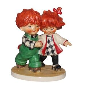 Vintagei Goebel Hummels Red Heads Figurine "Dating-N-Skating"